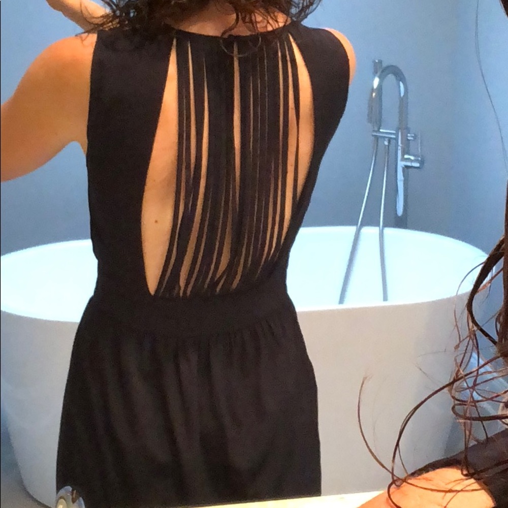 French Connection Navy Dress with Open Back Detail